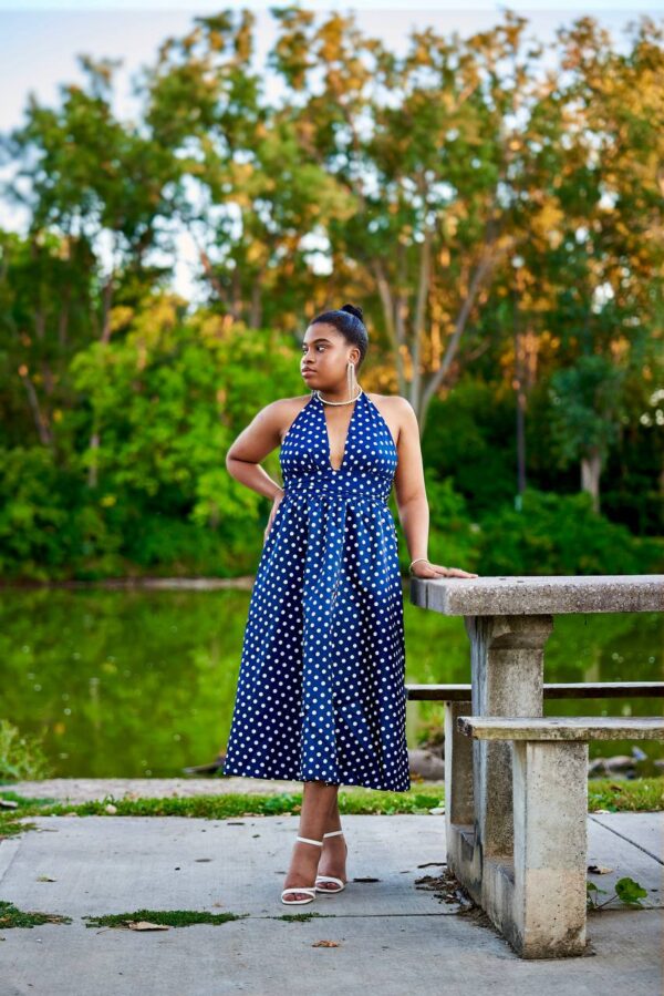 Blue Dotted Gown